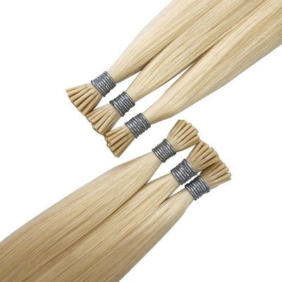 US 100% russisch I Tip Human Hair Extensions doppelt mit italienischen Perlen gezeichnet Tipp Klebstoff