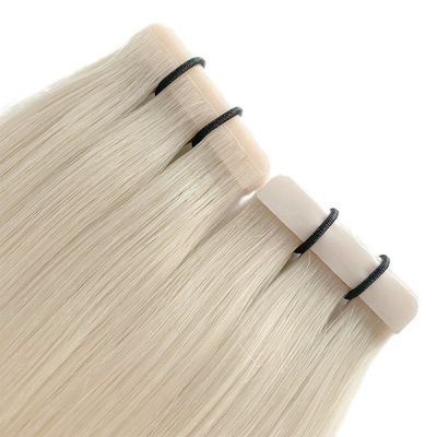 Blonde Farbe Nahtlos schlankes Band Haarverlängerungen für Frauen Farbstoff Farbstoff in US