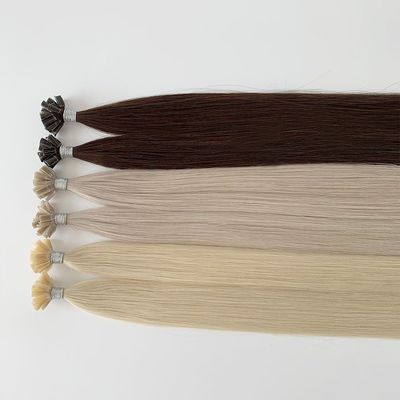 Remy-Haar Menschliches Haar Doppelt gezogen Jungfrau Roh vorgebunden Keratin Nagel U Spitze Haarverlängerung