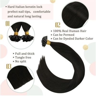 18 Zoll Super doppelt gezogenes Haar Keratin U Spitze Erweiterungen mit Anfangszahlung Blondine
