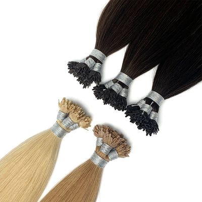 100% Remy Human Doppelgezogenes Europäisches Haar Vorgebunden Remy Keratin Y Spitze Haarverlängerung