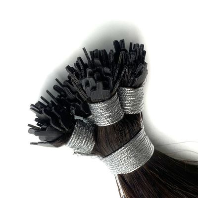 Doppelt gezogene Remy-Haarverlängerungen in U/I/Y-Spitze mit Flachspitze Keratin