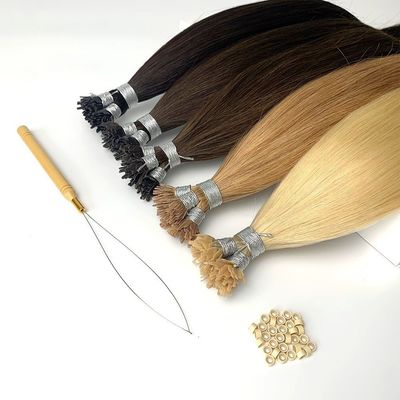 Farbliche russische Blonde Farbe Y Spitze menschliche Haarverlängerungen für die Werbung Anpassung