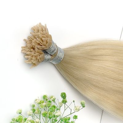 Farbliche russische Blonde Farbe Y Spitze menschliche Haarverlängerungen für die Werbung Anpassung