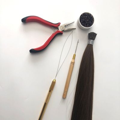 Keratin Micro Link Roh jungfräuliches Haar Vorgebunden I Tipp Haarverlängerungen für farbfähiges Haar