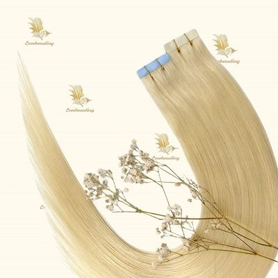12A Grade Blonde Farbband Haarverlängerungen ohne Verwicklung und erschwinglich für verwicklungsfreie Haare