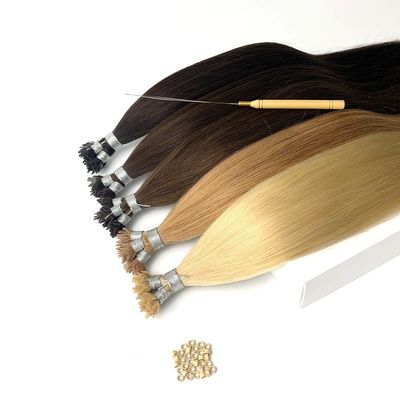 Kuterin-ausgerichtete menschliche Keratin-Y/Fan-Tip-Haarverlängerungen mit Farbstoff YTIP-231012