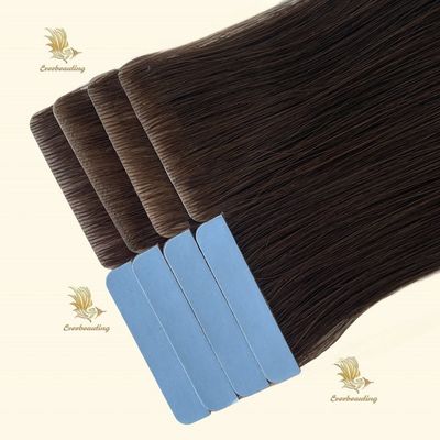 Erste Zahlung Russisches unsichtbares Haar doppelt gezogenes Remy-Tape in menschlichen Haarverlängerungen