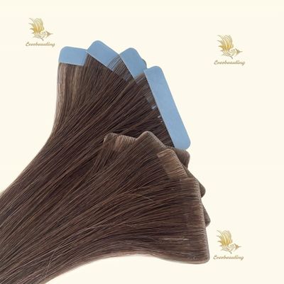 Erste Zahlung Russisches unsichtbares Haar doppelt gezogenes Remy-Tape in menschlichen Haarverlängerungen