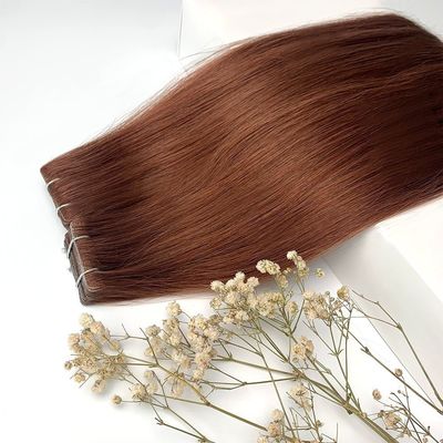 Remy Hair Kambodschanischer Haarverkäufer Dunkelfarben Knochen Gerade Haare Invisi-Tape in Erweiterungen