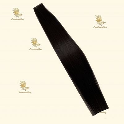 Remy Hair Kambodschanischer Haarverkäufer Dunkelfarben Knochen Gerade Haare Invisi-Tape in Erweiterungen