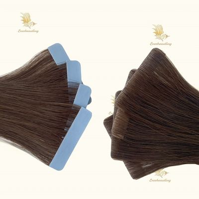 Remy Hair Kambodschanischer Haarverkäufer Dunkelfarben Knochen Gerade Haare Invisi-Tape in Erweiterungen