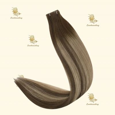Human Hair Invisi Tape Haarverlängerungen doppelt in hervorragenden Farben aus Russland gezeichnet