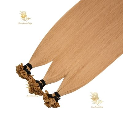 Straight Style Flachspitze Haarverlängerungen 100% Luxus Jungfrau doppelt gezogenes Keratin-Menschhaar