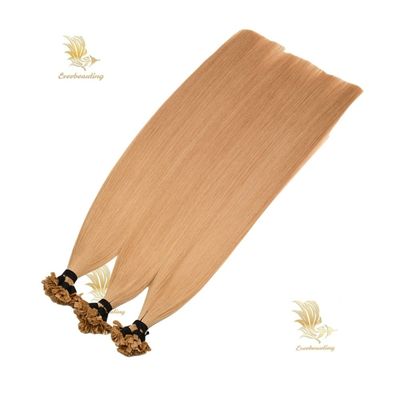 Straight Style Flachspitze Haarverlängerungen 100% Luxus Jungfrau doppelt gezogenes Keratin-Menschhaar