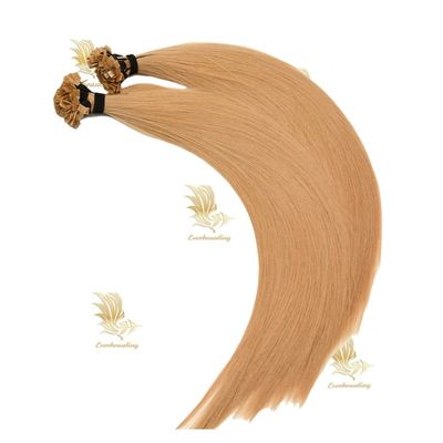 Straight Style Flachspitze Haarverlängerungen 100% Luxus Jungfrau doppelt gezogenes Keratin-Menschhaar