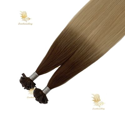 Flachspitze Keratin-Haarverlängerungen doppelt gezogen vorgebunden Blondfarbe Kutikel ausgerichtet