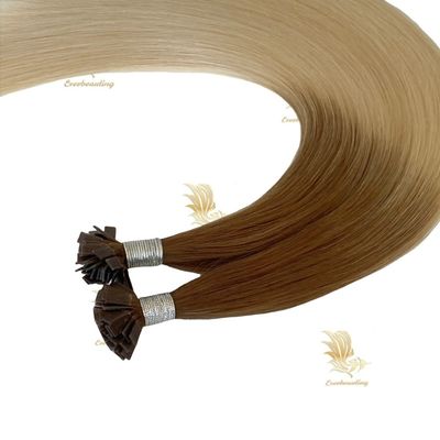 Flachspitze Keratin-Haarverlängerungen doppelt gezogen vorgebunden Blondfarbe Kutikel ausgerichtet