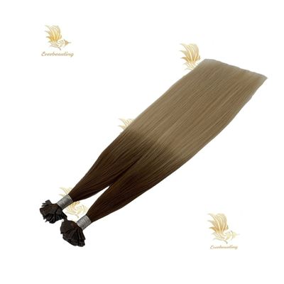 Flachspitze Keratin-Haarverlängerungen doppelt gezogen vorgebunden Blondfarbe Kutikel ausgerichtet