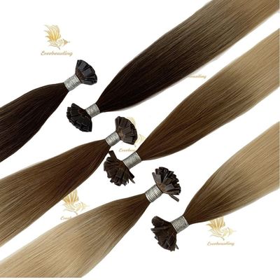 240530 Flachkeratin Spitze Haarverlängerung Nagelhaut Ausgerichtet Remy Russisches menschliches Haar 1 g/Streifen