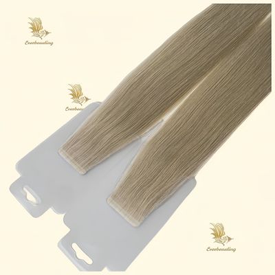 Straight Ash Blonde Brasilianische menschliche Haare Band Ins Haarverlängerungen 3 Monate Bänder Leben