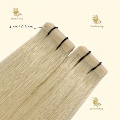 Straight Ash Blonde Brasilianische menschliche Haare Band Ins Haarverlängerungen 3 Monate Bänder Leben