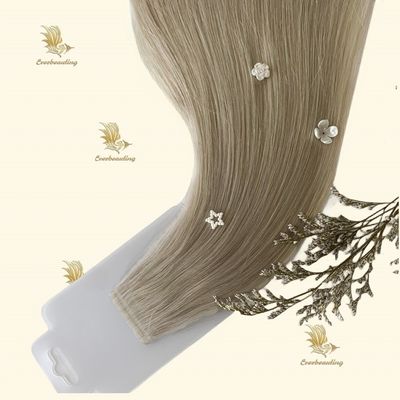 Echtes menschliches Haar, doppelt gezogenes Band in Haarverlängerungen, Asche, Blondine, russisches Nahtlosband.