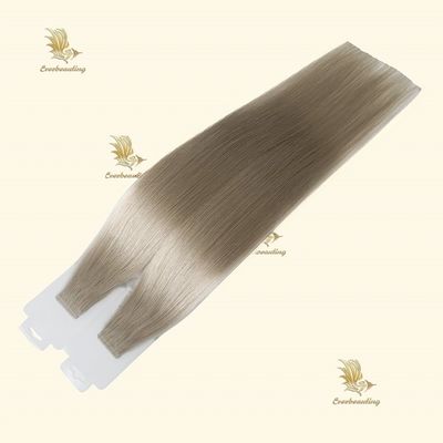 Echtes menschliches Haar, doppelt gezogenes Band in Haarverlängerungen, Asche, Blondine, russisches Nahtlosband.