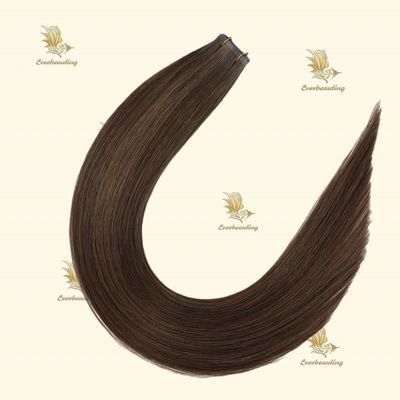 Beliebte Balayage-Farben Doppelt gezogenes echtes menschliches Haarband Erweiterungen des geraden Stils