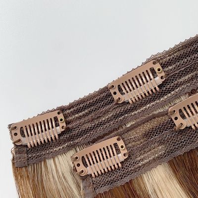 100% brasilianische Remy Clip in Haarverlängerung Straight Style Blondine russische Jungfrau menschliches Haar