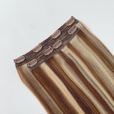 100g/PC 20 Zoll Höchste Grade 13A Doppelgezogener Clip in Haarverlängerung für weiße Frauen