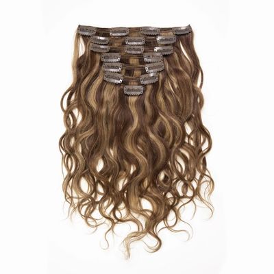 Menschliche Haartyp brasilianische Haarspitzen Clip in Haarverlängerungen CH-24256