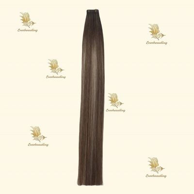 Natürliche Nagelhaut Balayage Farbe Unsichtbares Band Haare Erweiterung 7,5 * 70 cm Bruttogewicht
