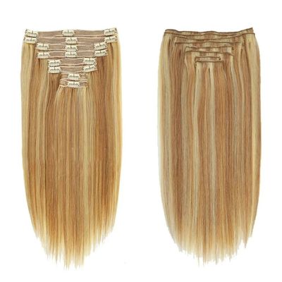 Körperwellen Textur Clip in Haarverlängerungen 100% menschliches Haar doppelt gezogene Nagelhaut ausgerichtet