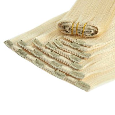 Russian Virgin Hair Clip in Human Hair Extensions Vorgebundene Styling Clips 100 g / Stück