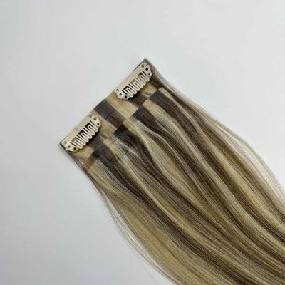 Qingdao angepasste Anforderung 100% Remy chinesische menschliche Haare nahtlose PU Clip in Haare