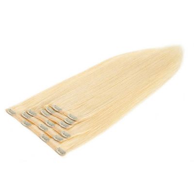 Nahtloser indischer Clip für Haarverlängerungen 100% russischer menschlicher Remy Clip für Haarverlängerungen