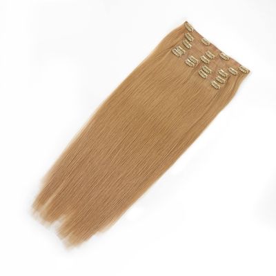 Nahtloser indischer Clip für Haarverlängerungen 100% russischer menschlicher Remy Clip für Haarverlängerungen