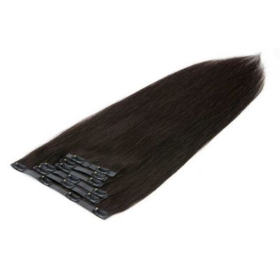 Menschliches Haar Echtes europäisches Clip in Hair Extensions Doppel gezeichnetes Remy Haar Farbiges