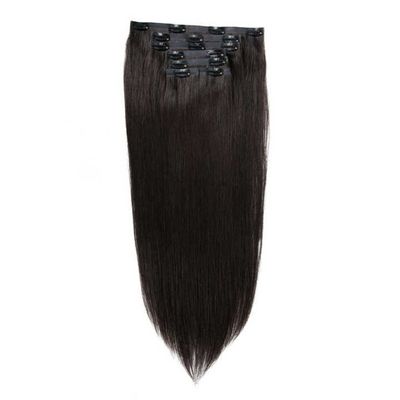Menschliches Haar Echtes europäisches Clip in Hair Extensions Doppel gezeichnetes Remy Haar Farbiges