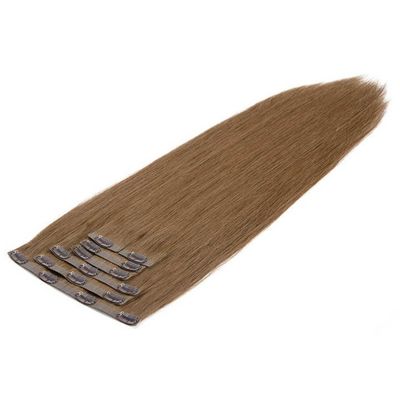 Menschliches Haar Echtes europäisches Clip in Hair Extensions Doppel gezeichnetes Remy Haar Farbiges