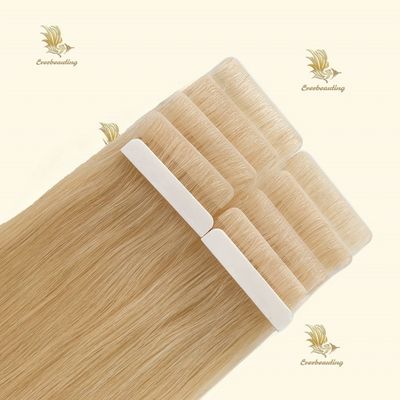 Unsichtbares Band Haare Erweiterungen doppelt gezogen Blond europäisch russisches menschliches Haar keine Verwicklung