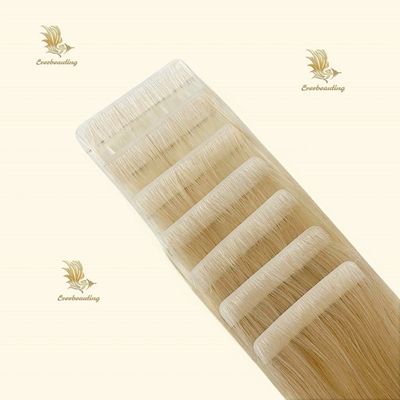 Unsichtbares Band Haare Erweiterungen doppelt gezogen Blond europäisch russisches menschliches Haar keine Verwicklung