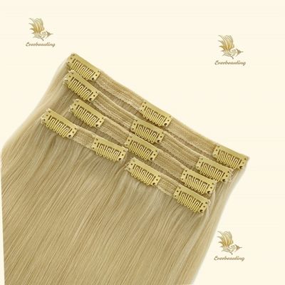 100 g /pc menschliches Haar unverarbeitetes Jungfrau Remy russische Haarspitzen Clip in Haarverlängerungen