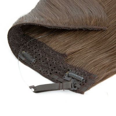 Remy Haloin Haarverlängerungen Menschliches Haar mit vorgebundenem Stil und unsichtbarem Kopfband