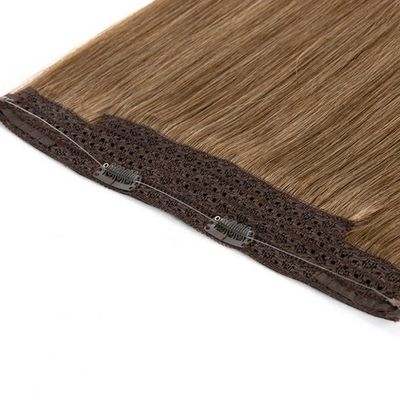 100% menschliches Haar nahtloses, unsichtbares Fischdraht Haarverlängerungen Rücksendungen bis zu 30 Tage