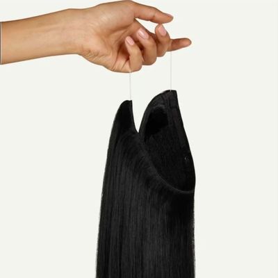100% menschliches Haar nahtloses, unsichtbares Fischdraht Haarverlängerungen Rücksendungen bis zu 30 Tage