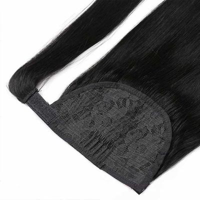 Brasilianische Haare Pferdeschwanz Erweiterungen Gerade Stil Umwicklung menschliches Haar Pferdeschwanz US