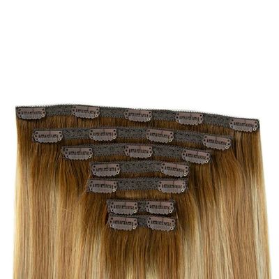 16-24 Zoll 150g Clip in Human Hair Extensions Doppelweft verschiedene Längenoptionen