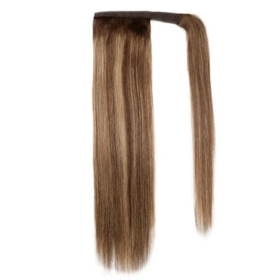 US-amerikanisches menschliches Haar Pferdeschwanz Langes geradees Haarstück mit Wrap Around Design
